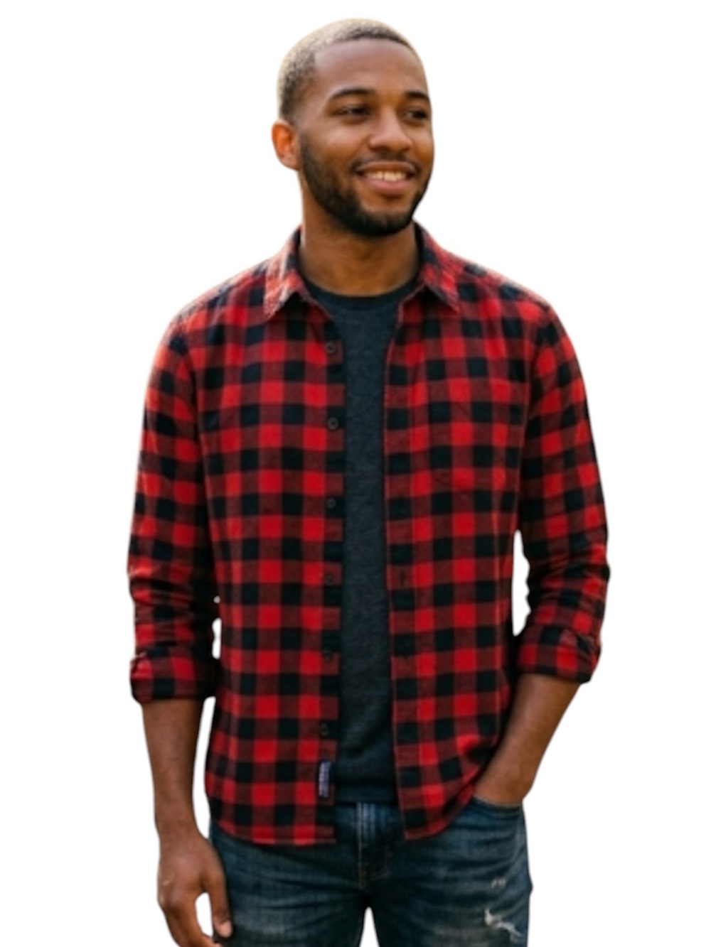 Patagonia Fezzman Red Black Buffalo Plaid Button Down S Organic Cotton
DD